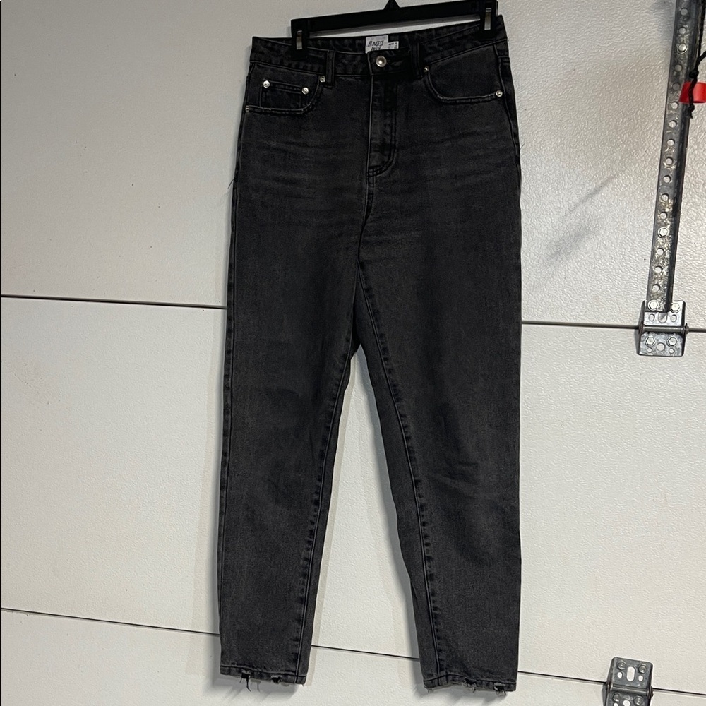 PRINCESS POLLY WOMENS STRAIGHT LEG JEAN DARK GRAY 6